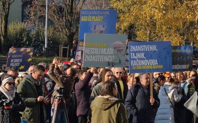 &lsquo;&lsquo;Dosta filozofiranja o plaćama&lsquo;&lsquo;: Održan prosvjed zbog nedefiniranog rasta plaća u visokom obrazovanju